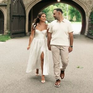 V. Chapman Vera Satin Ruffled-Sleeve Bustier Midi Dress